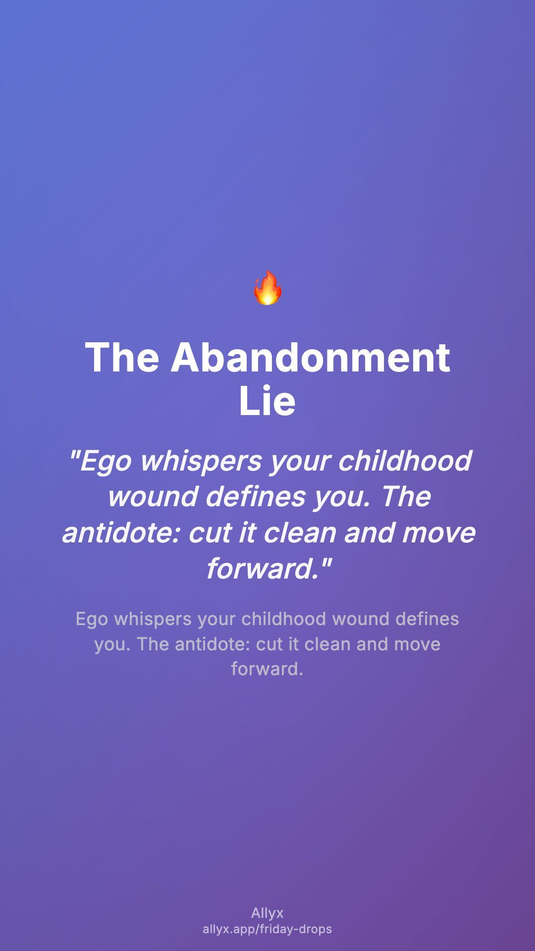 Shareable story card for The Abandonment Lie