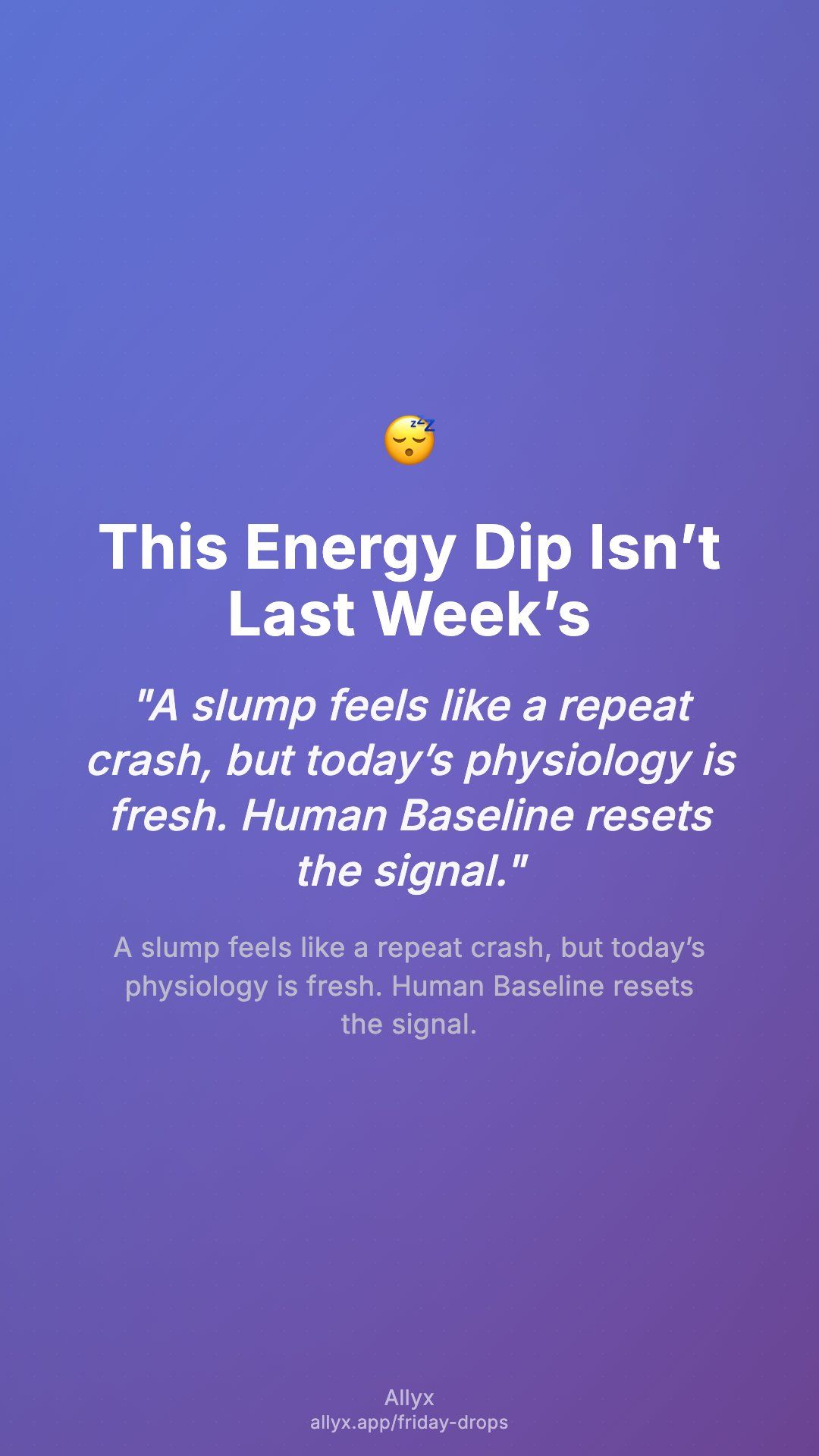 Shareable story card for This Energy Dip Isn’t Last Week’s