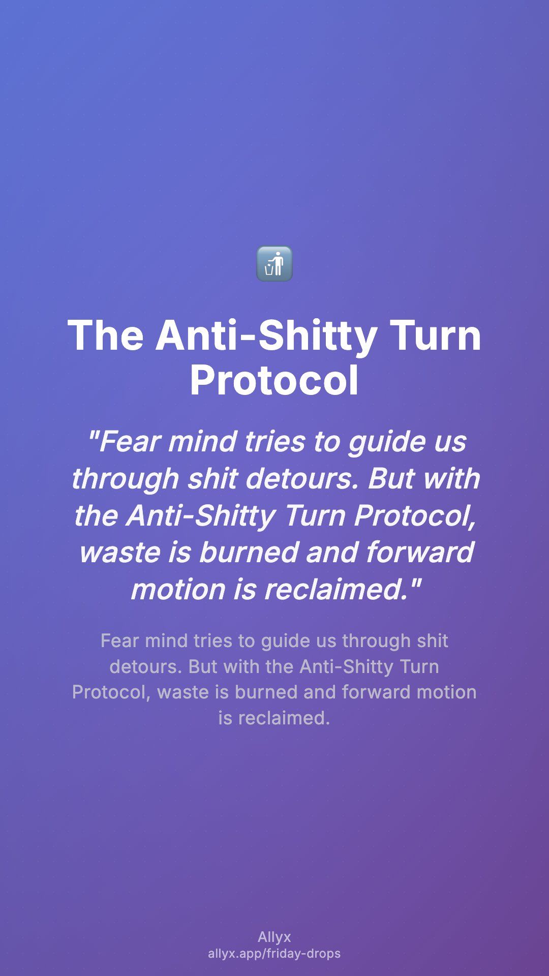 Shareable story card for The Anti-Shitty Turn Protocol