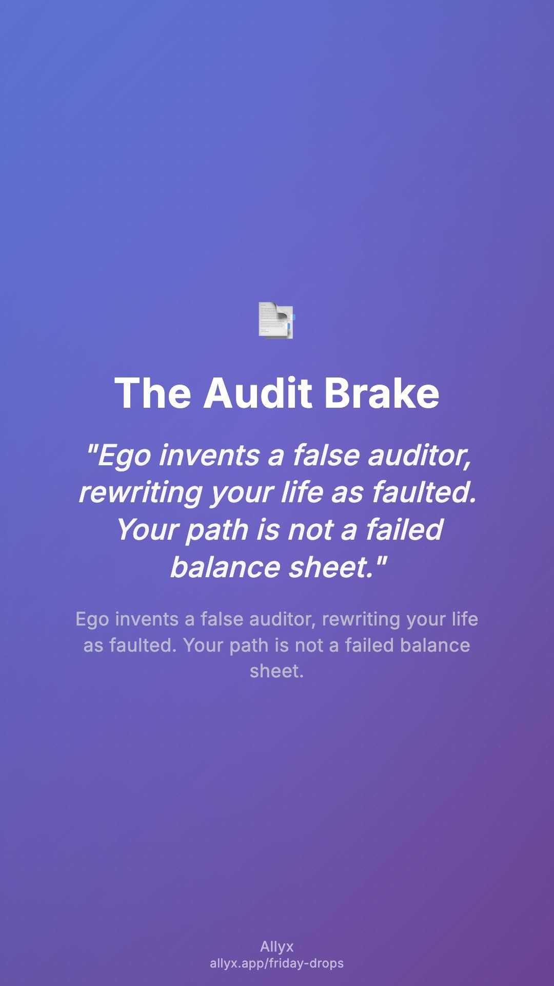 Shareable story card for The Audit Brake