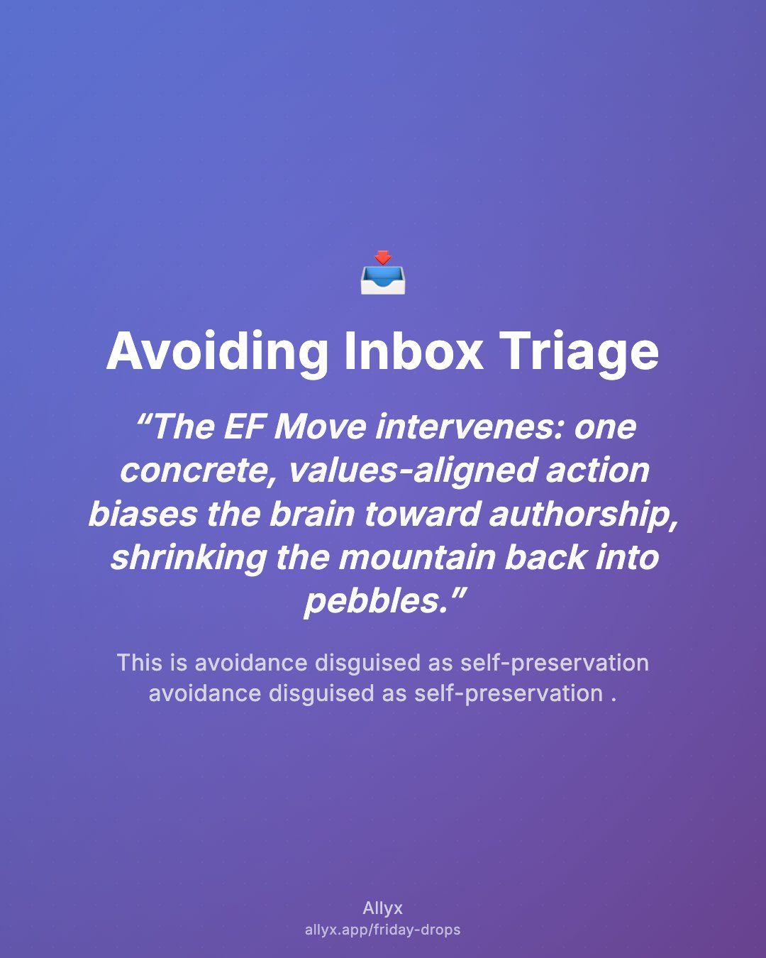 Shareable quote card for Avoiding Inbox Triage