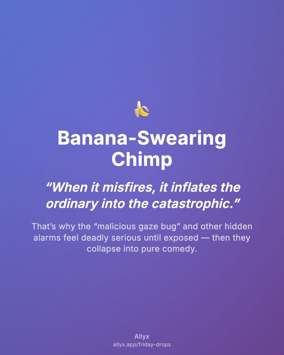 Shareable quote card for Banana-Swearing Chimp