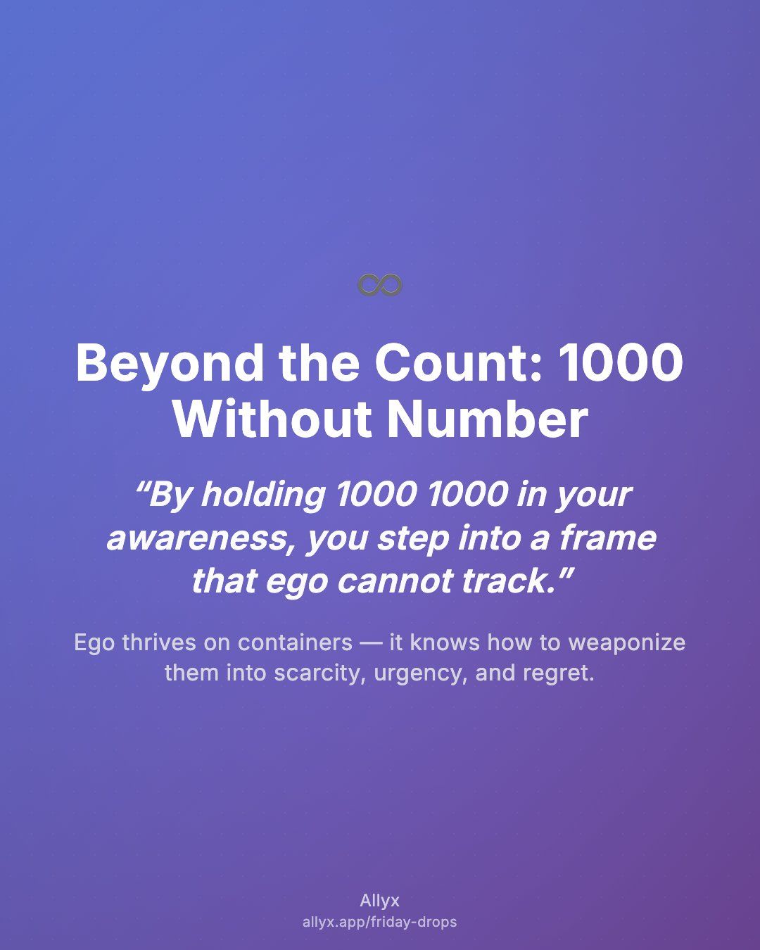Shareable quote card for Beyond the Count: 1000 Without Number