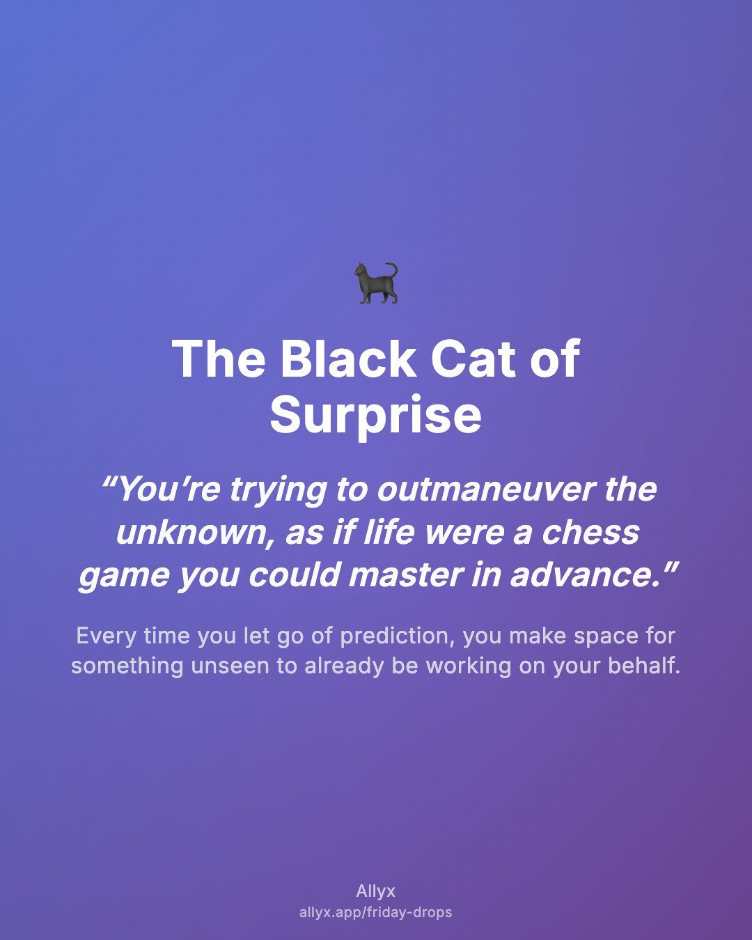Shareable quote card for The Black Cat of Surprise