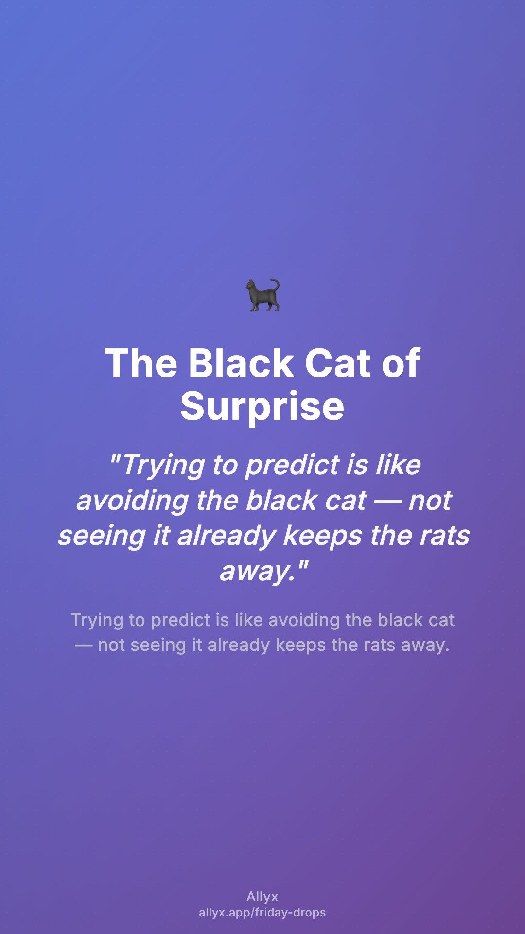 Shareable story card for The Black Cat of Surprise