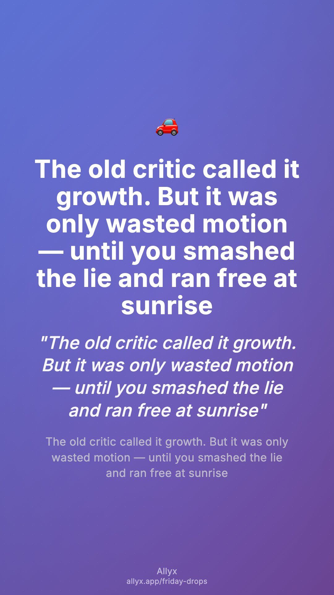 Shareable story card for The Blue Car Print