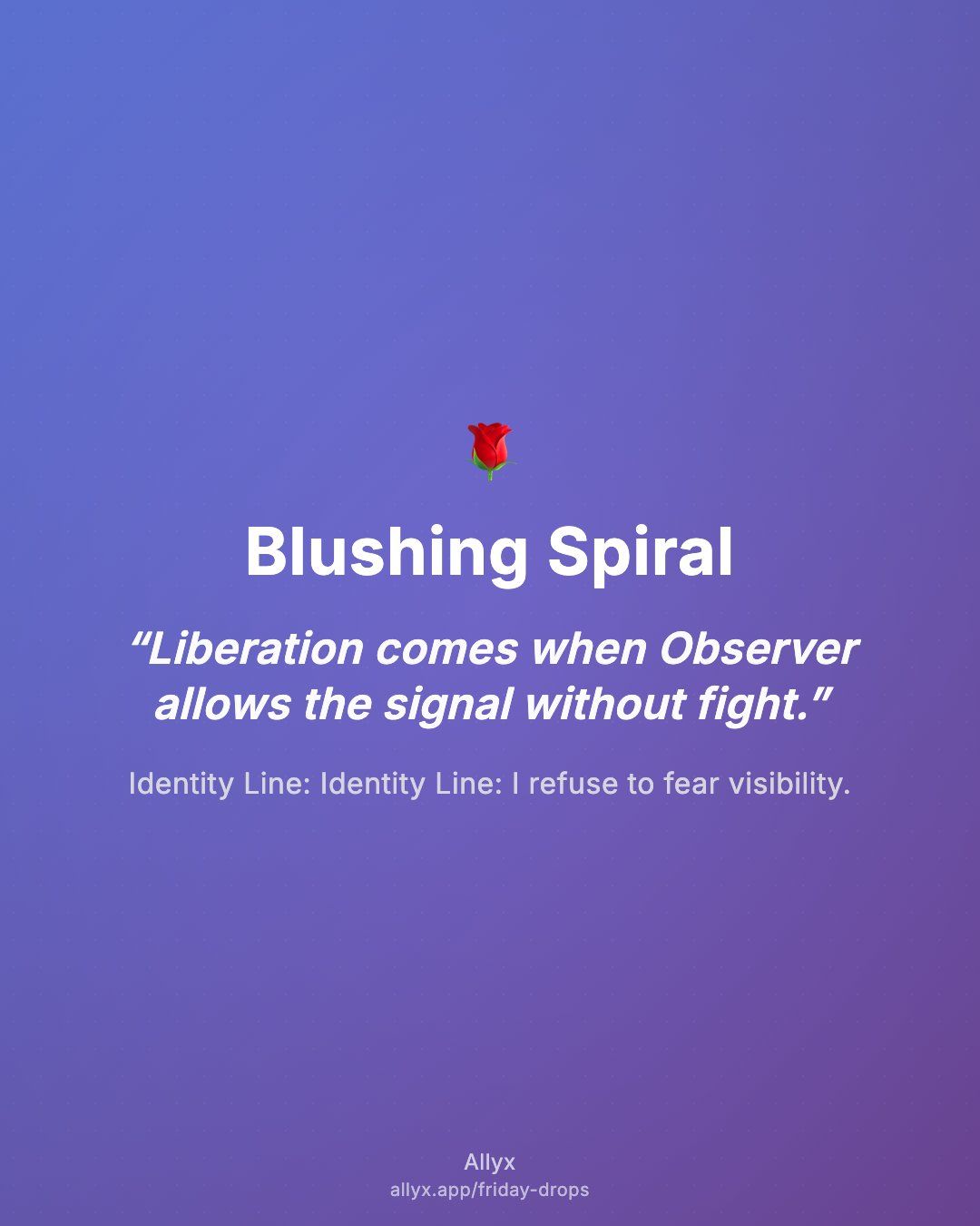 Shareable quote card for Blushing Spiral