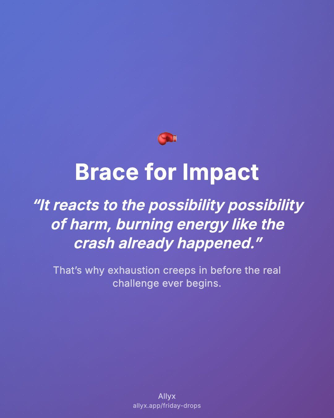Shareable quote card for Brace for Impact