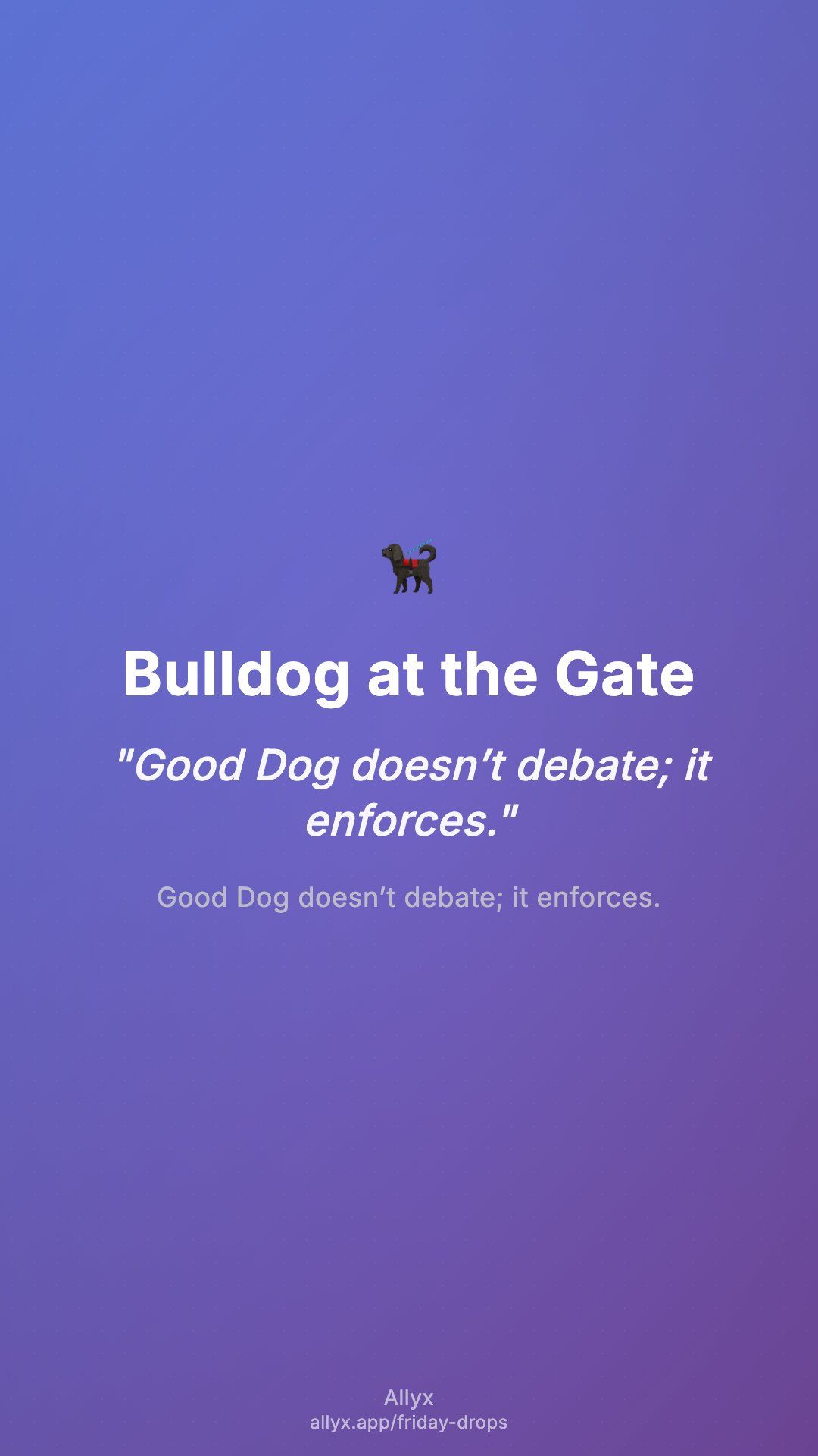 Shareable story card for Bulldog at the Gate