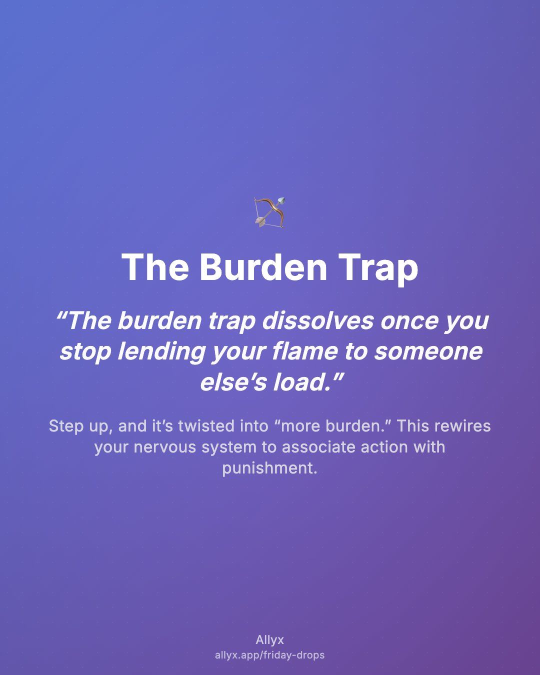 Shareable quote card for The Burden Trap