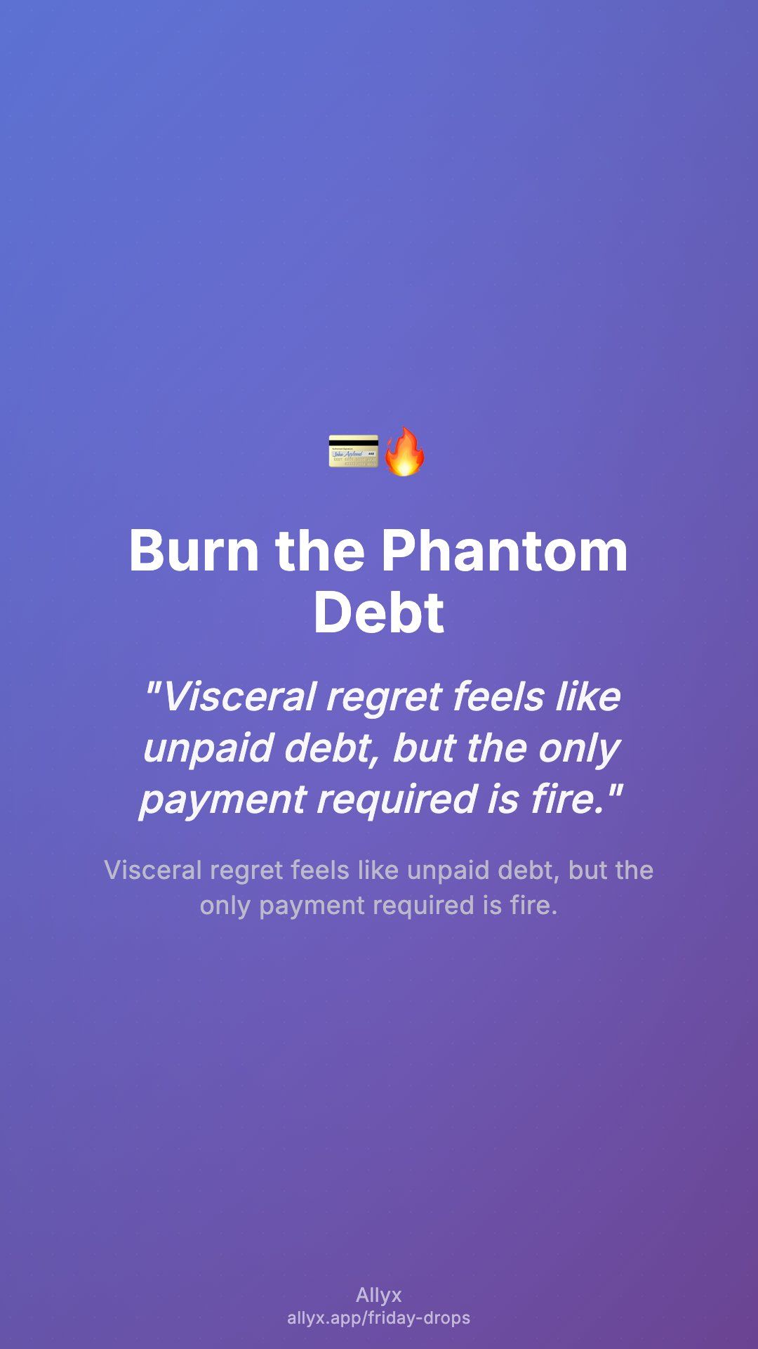 Shareable story card for Burn the Phantom Debt