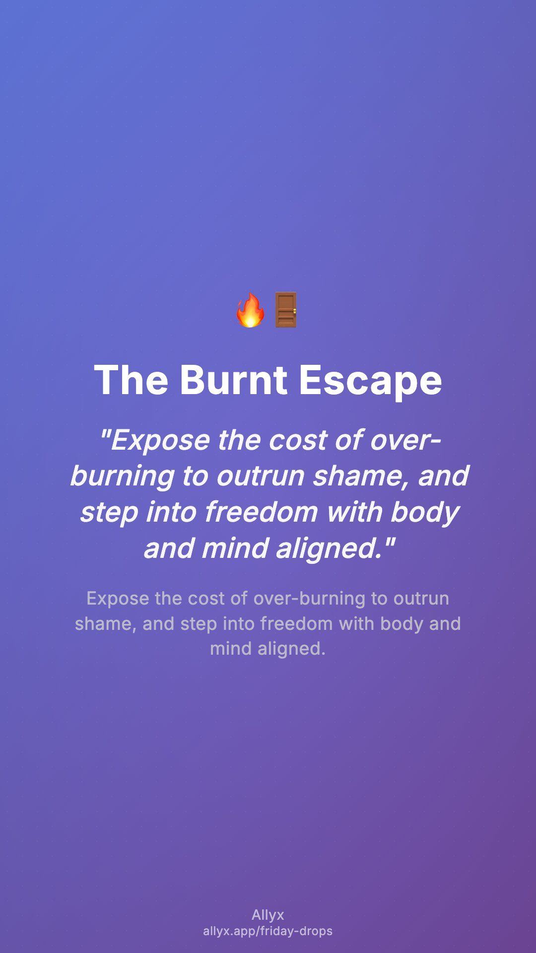 Shareable story card for The Burnt Escape