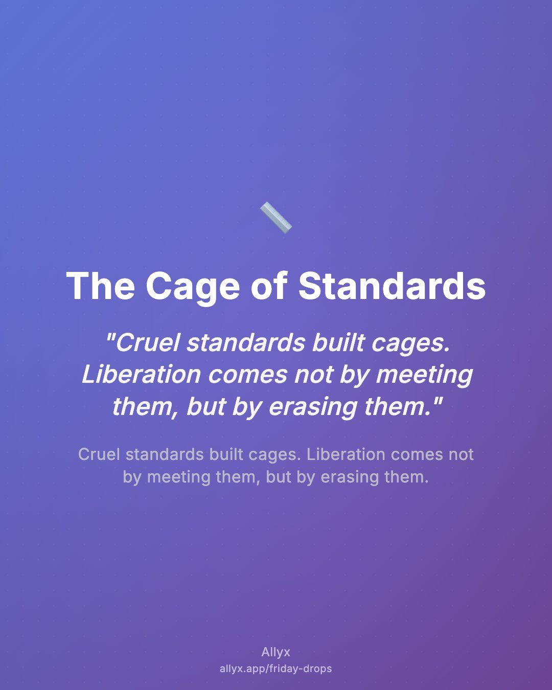 Shareable quote card for The Cage of Standards