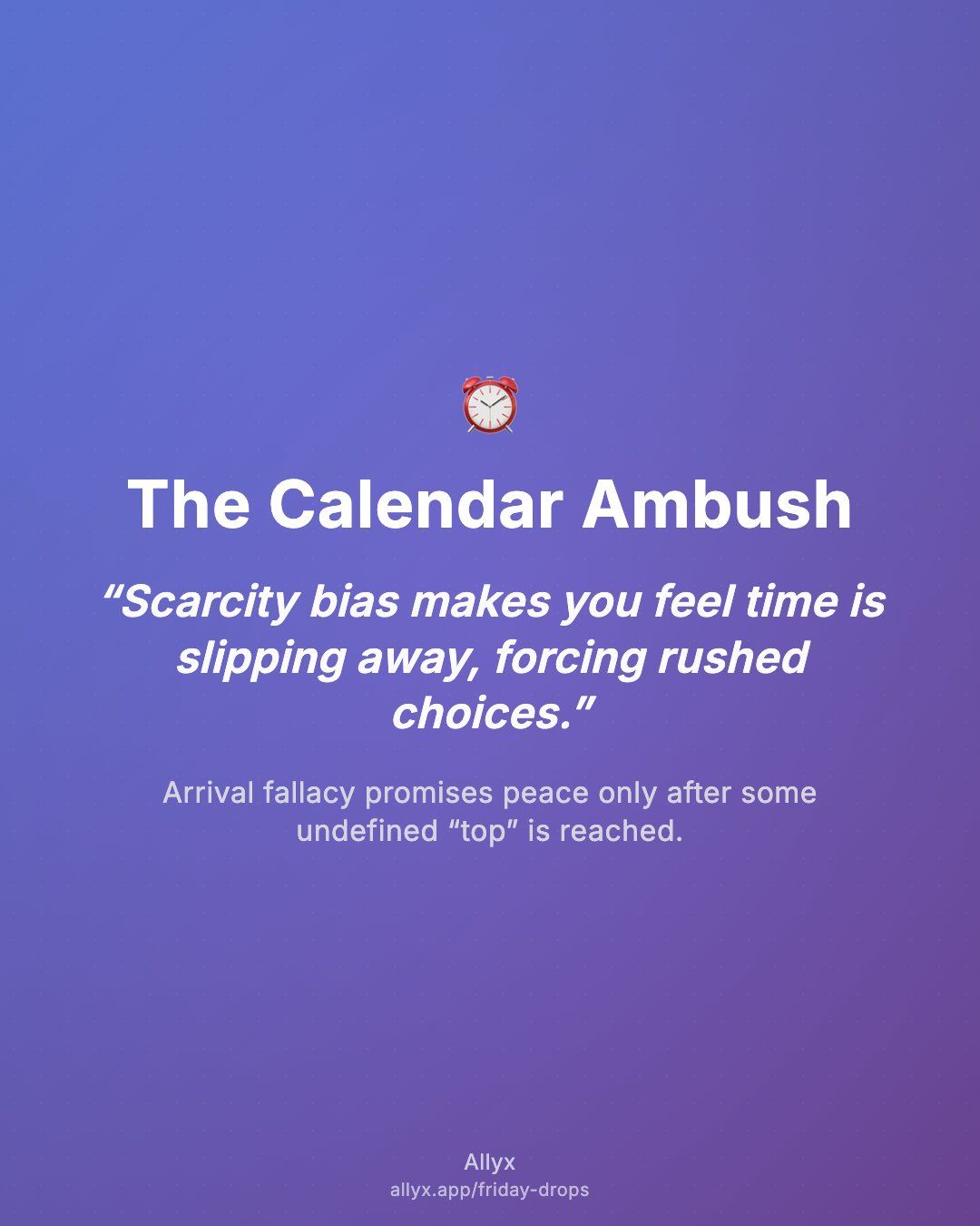 Shareable quote card for The Calendar Ambush