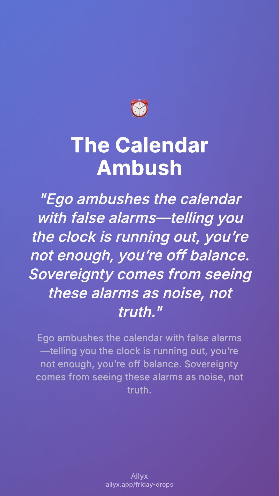 Shareable story card for The Calendar Ambush