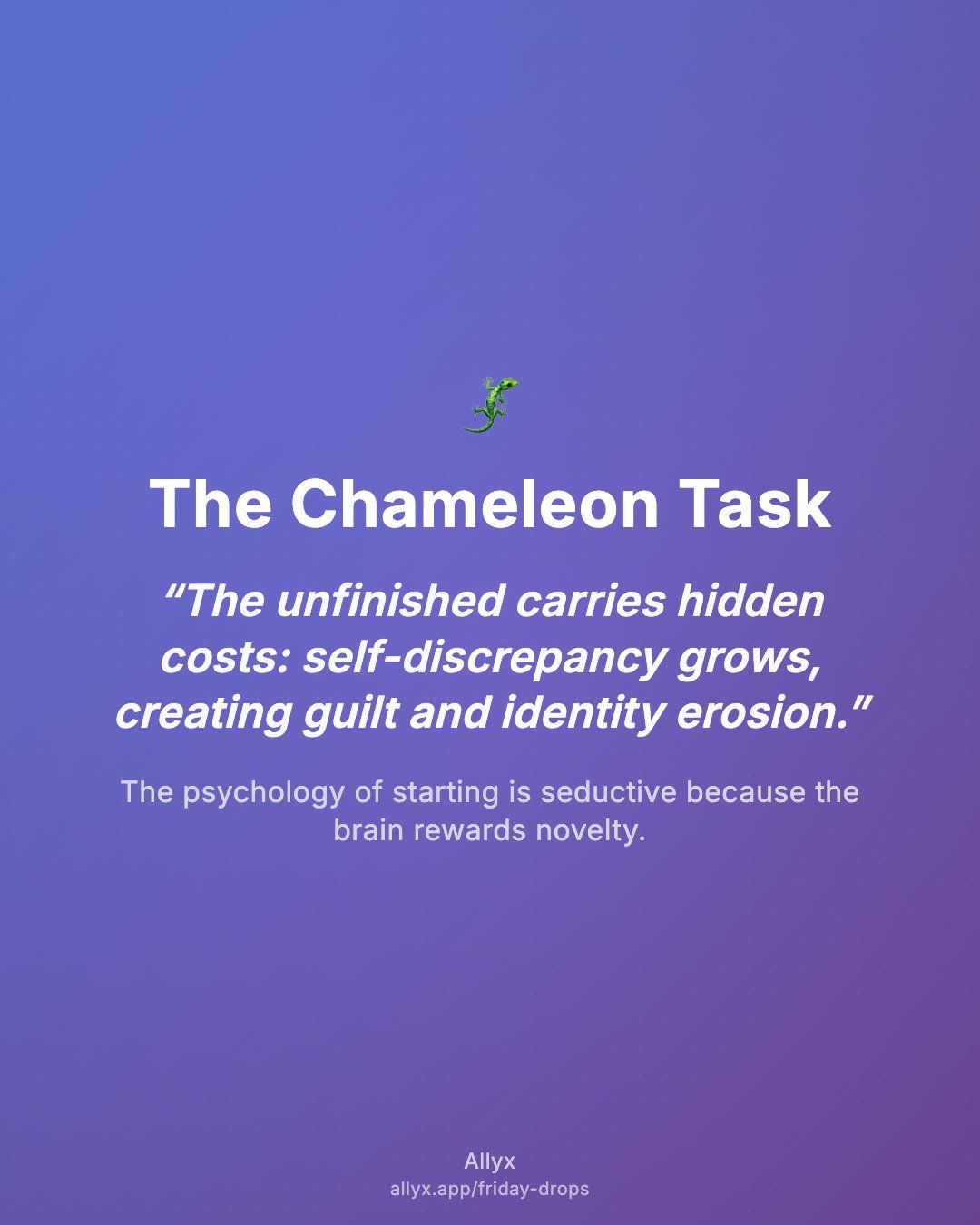 Shareable quote card for The Chameleon Task