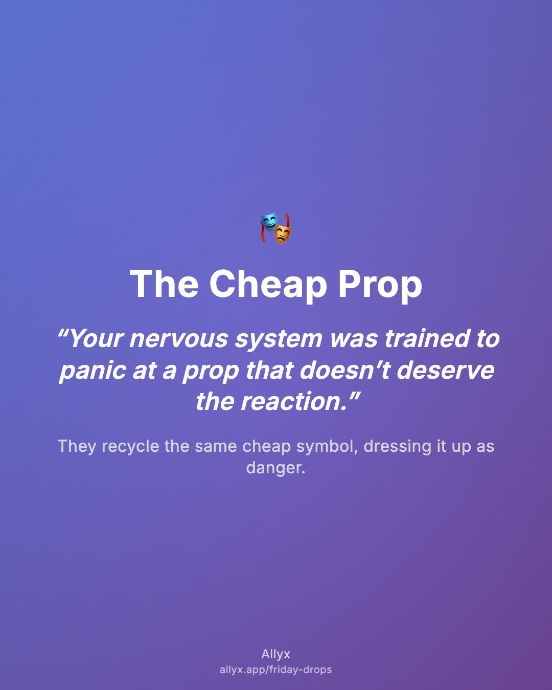 Shareable quote card for The Cheap Prop