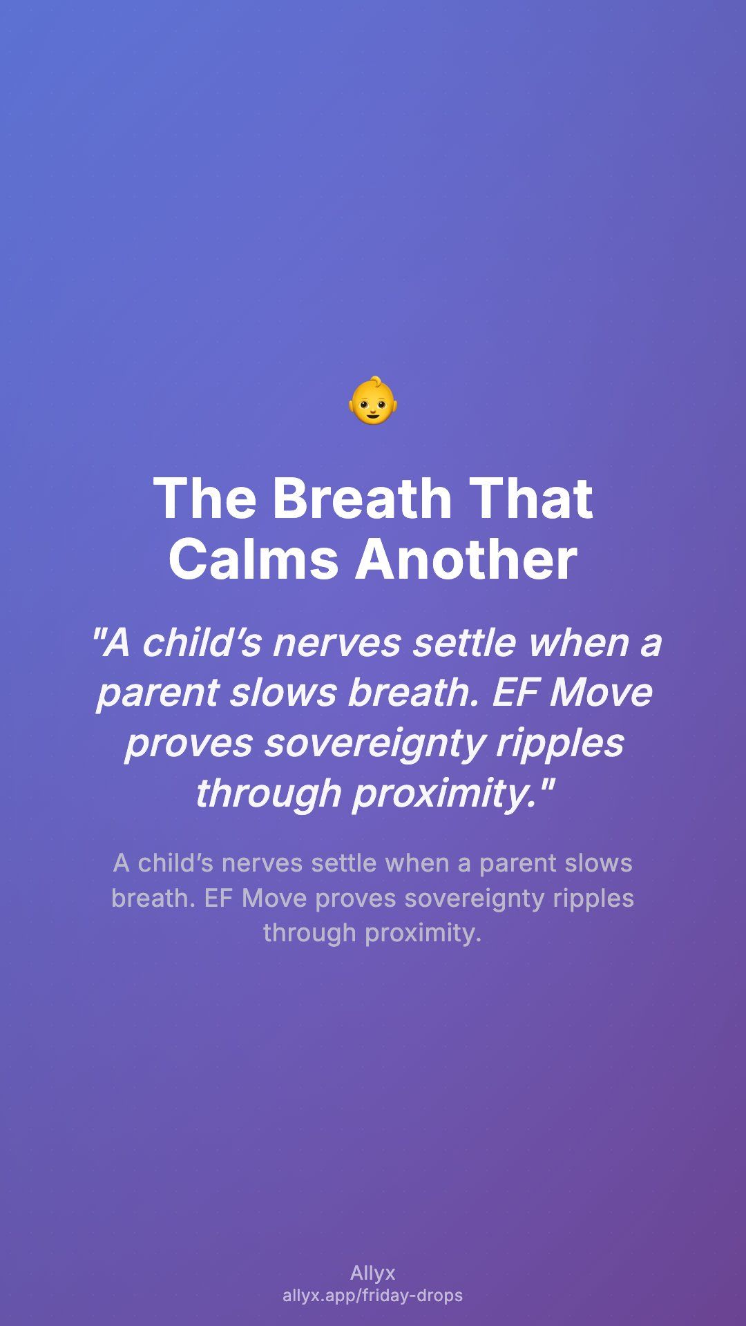 Shareable story card for The Breath That Calms Another