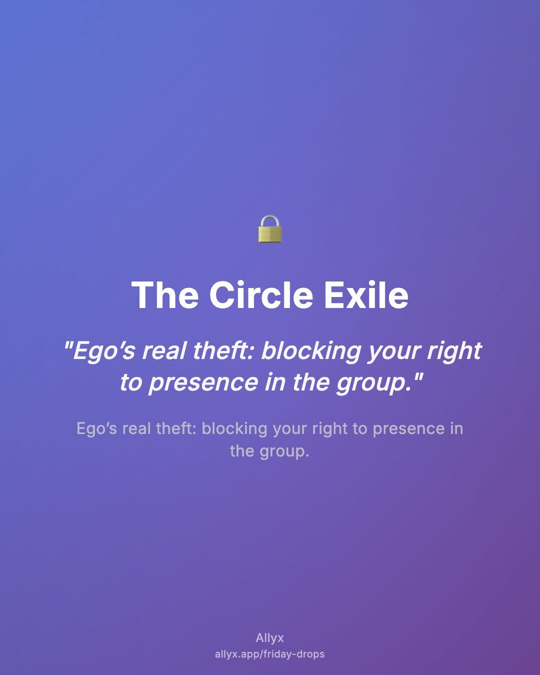 Shareable quote card for The Circle Exile