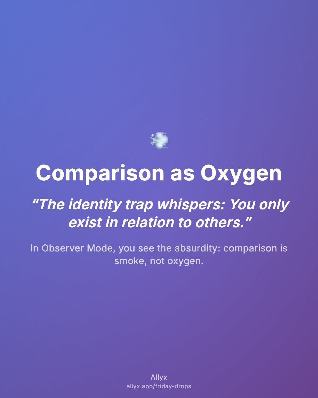 Shareable quote card for Comparison as Oxygen