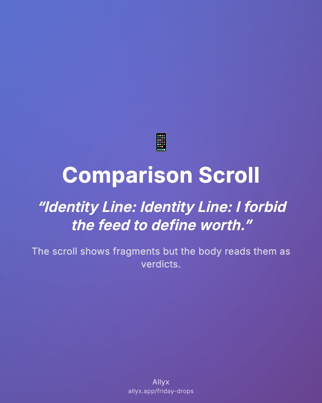 Shareable quote card for Comparison Scroll