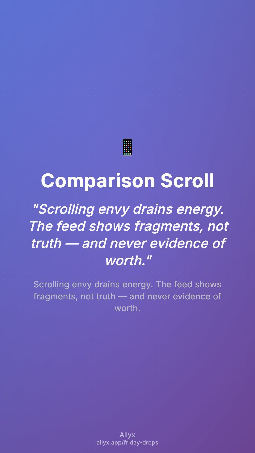 Shareable story card for Comparison Scroll
