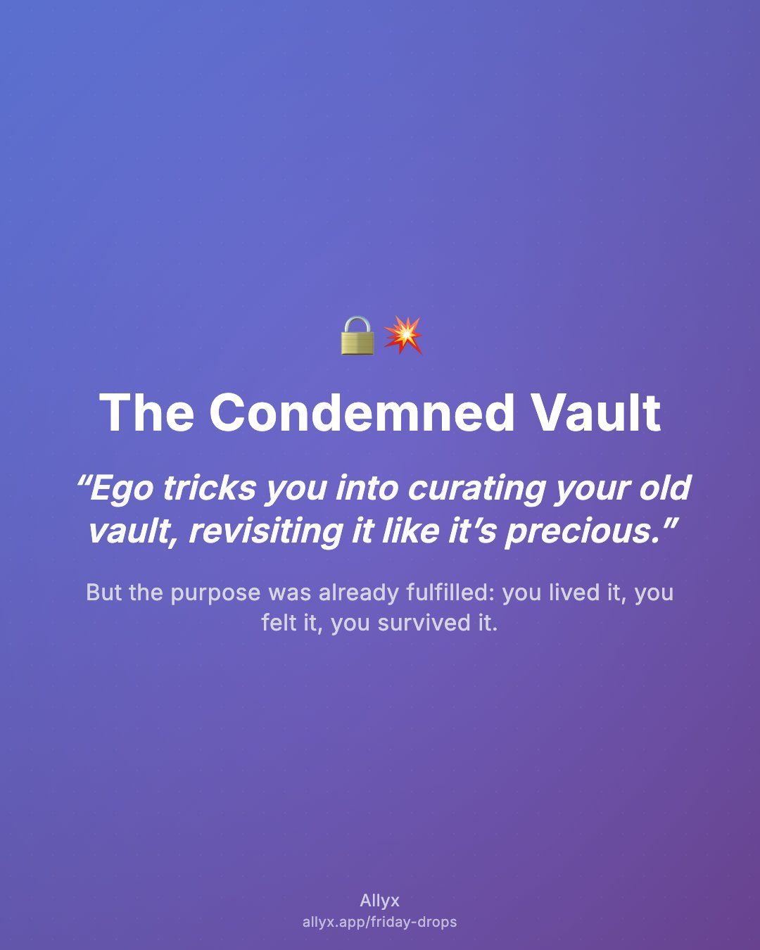 Shareable quote card for The Condemned Vault