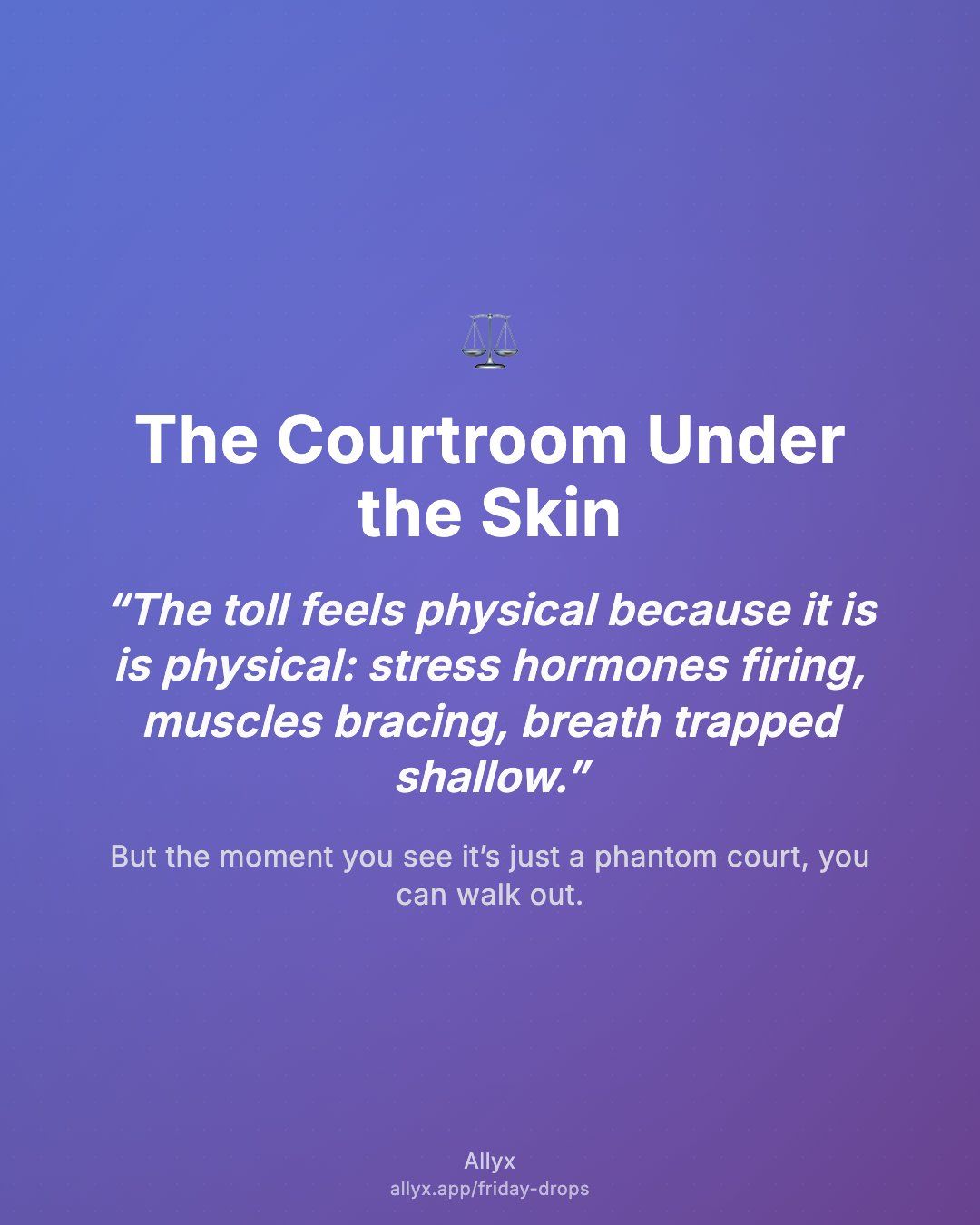 Shareable quote card for The Courtroom Under the Skin