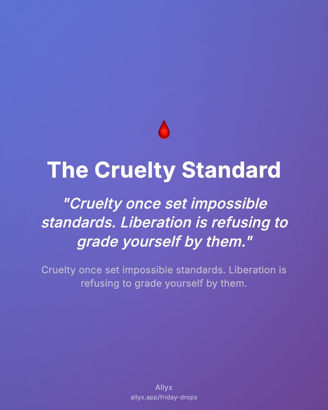 Shareable quote card for The Cruelty Standard