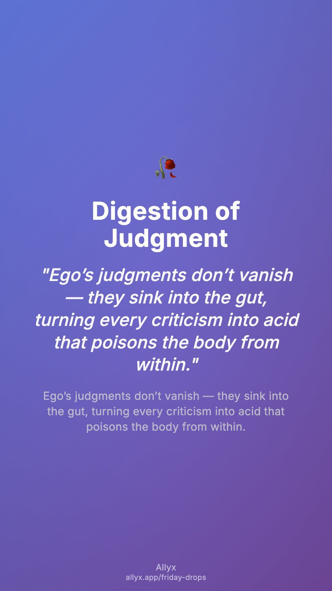 Shareable story card for Digestion of Judgment