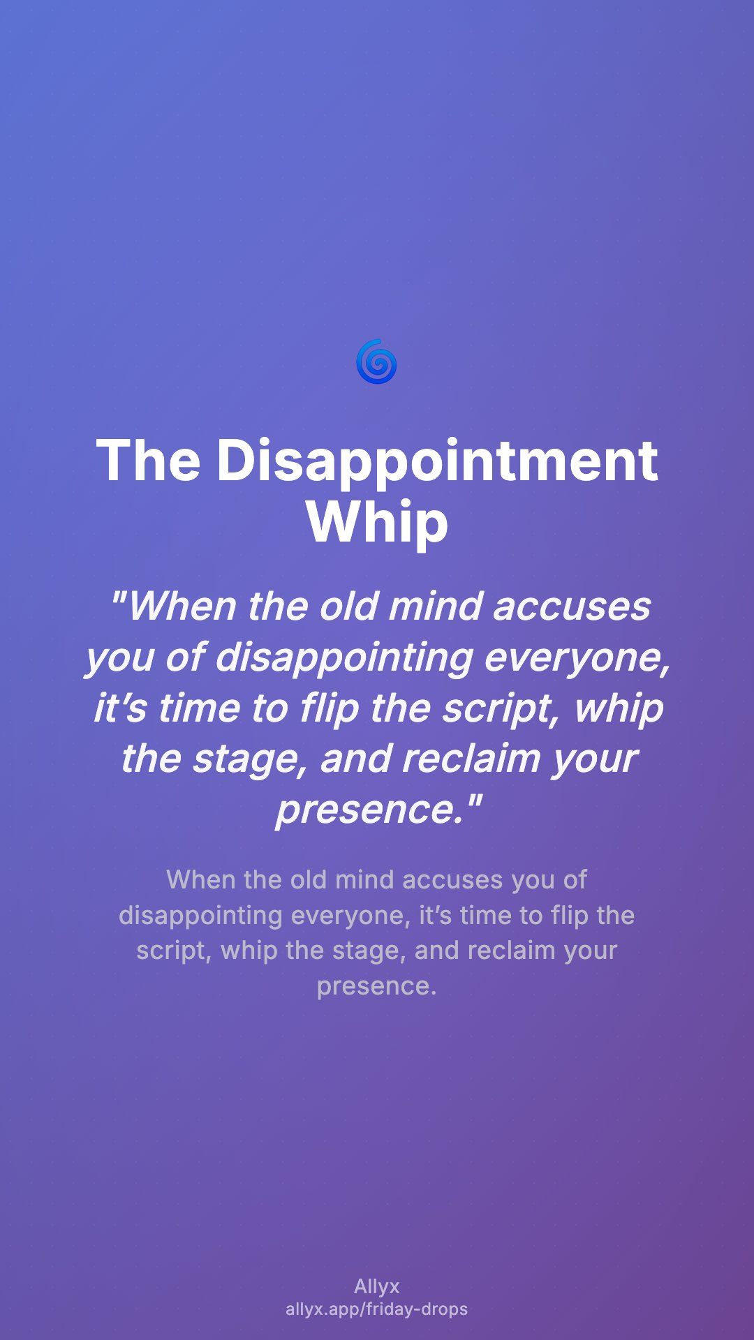 Shareable story card for The Disappointment Whip