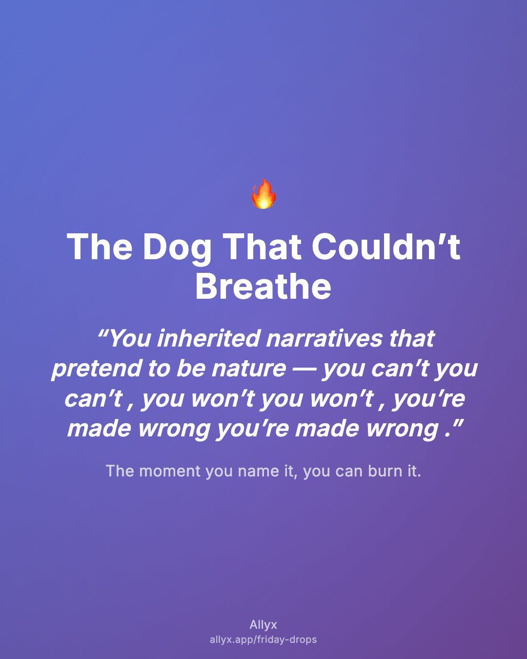 Shareable quote card for The Dog That Couldn’t Breathe