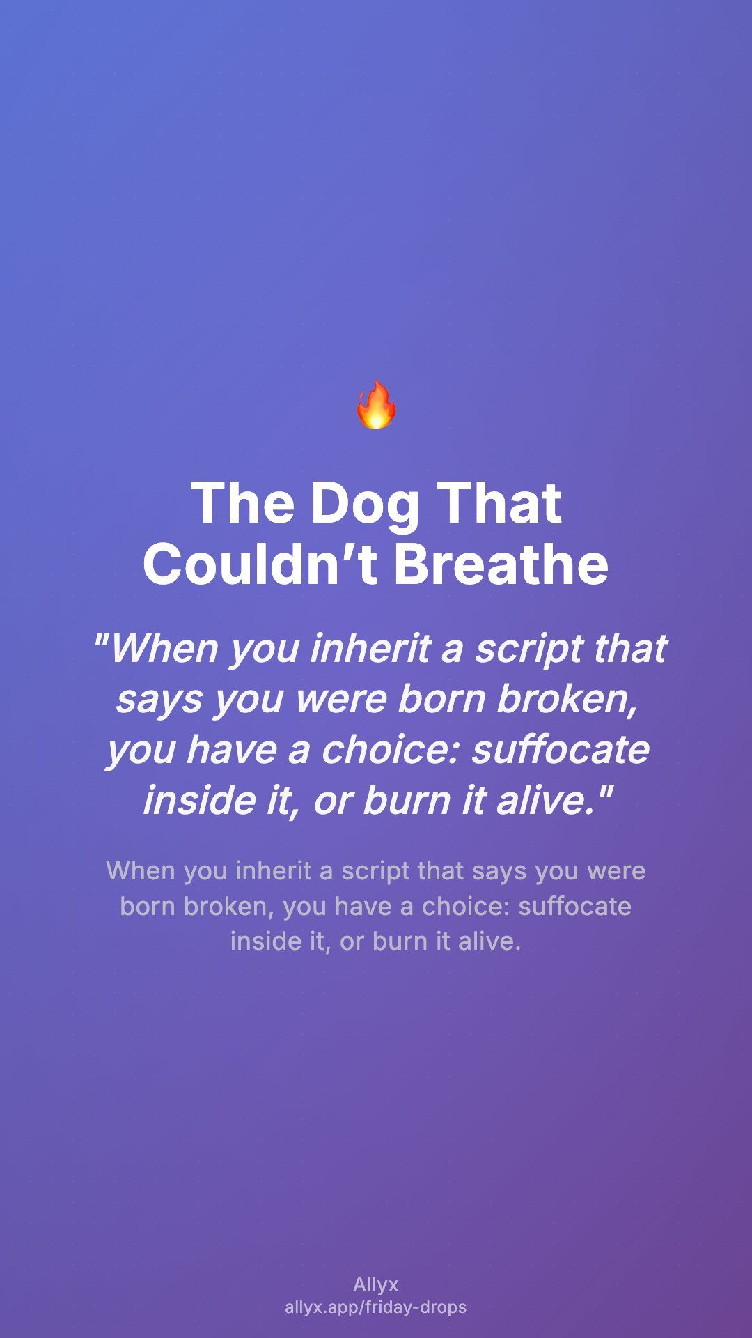 Shareable story card for The Dog That Couldn’t Breathe