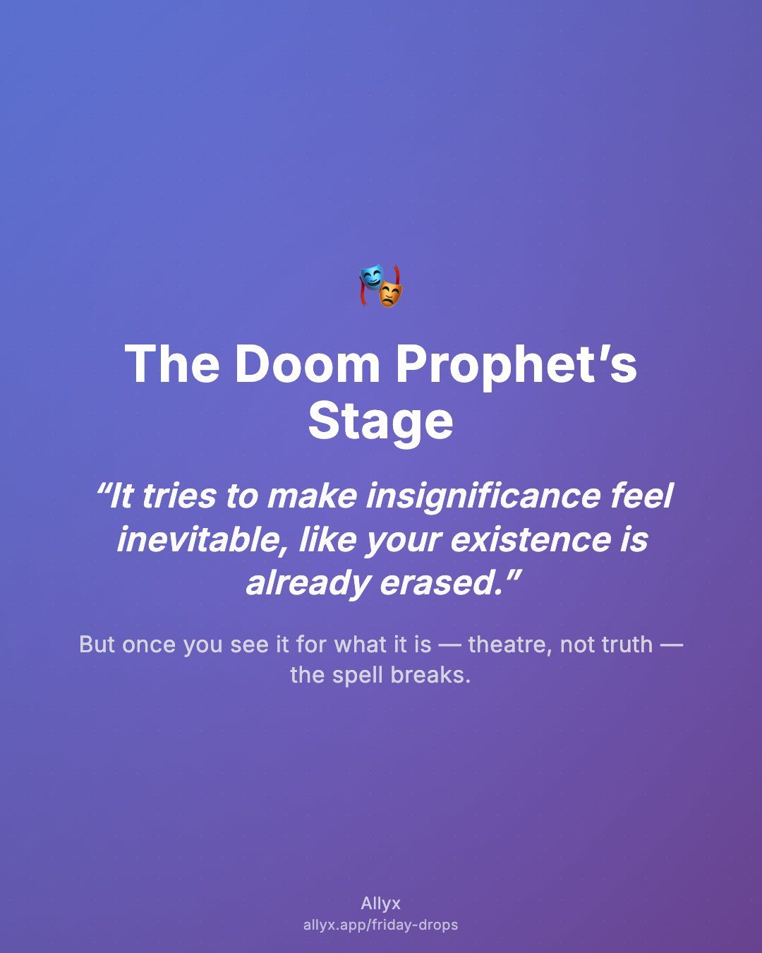 Shareable quote card for The Doom Prophet’s Stage