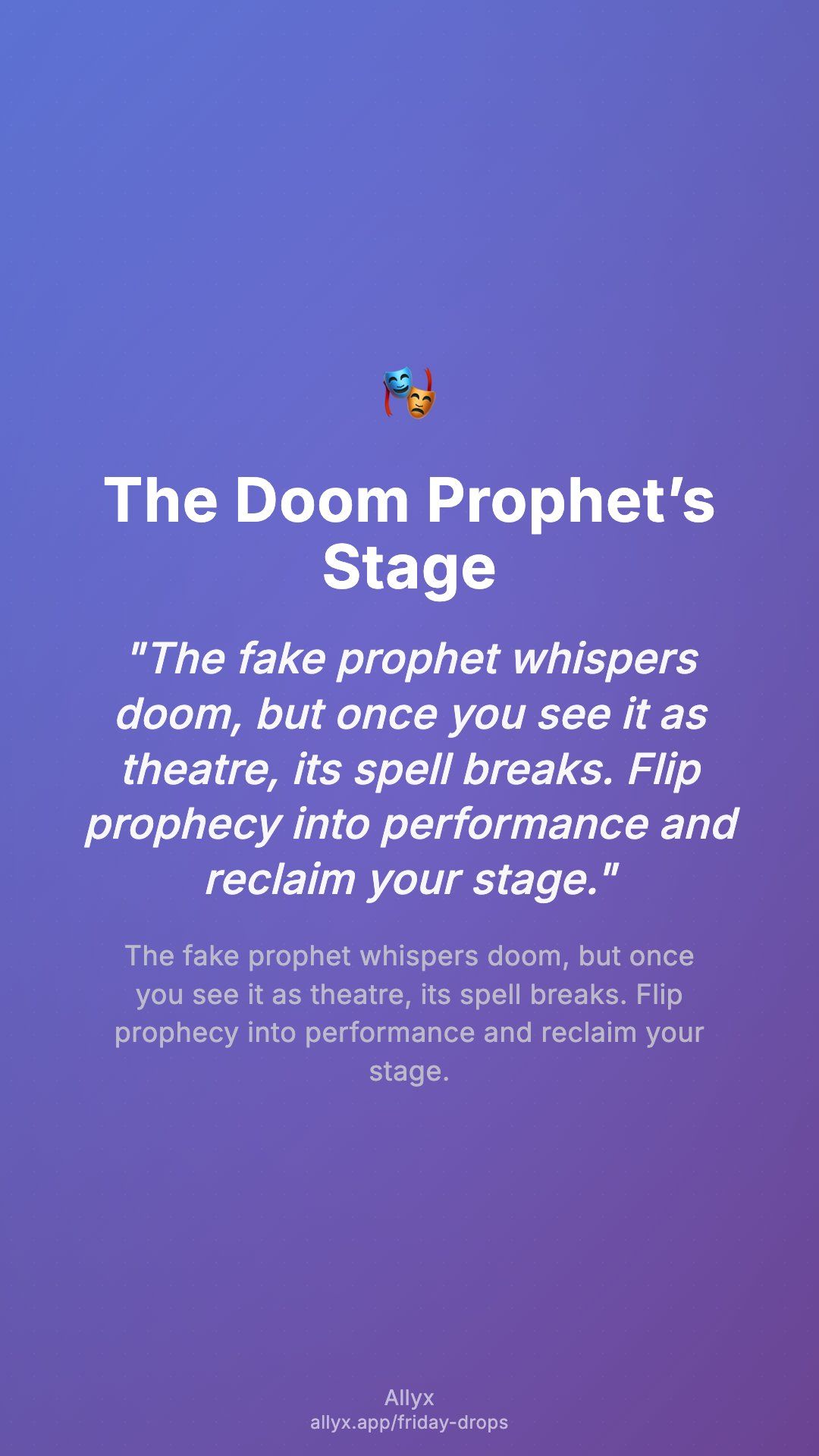 Shareable story card for The Doom Prophet’s Stage