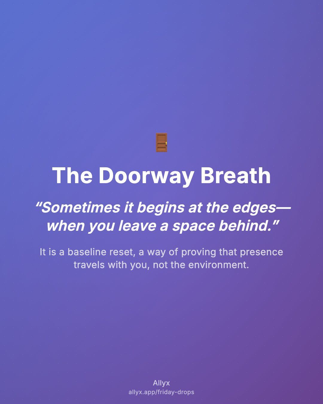 Shareable quote card for The Doorway Breath