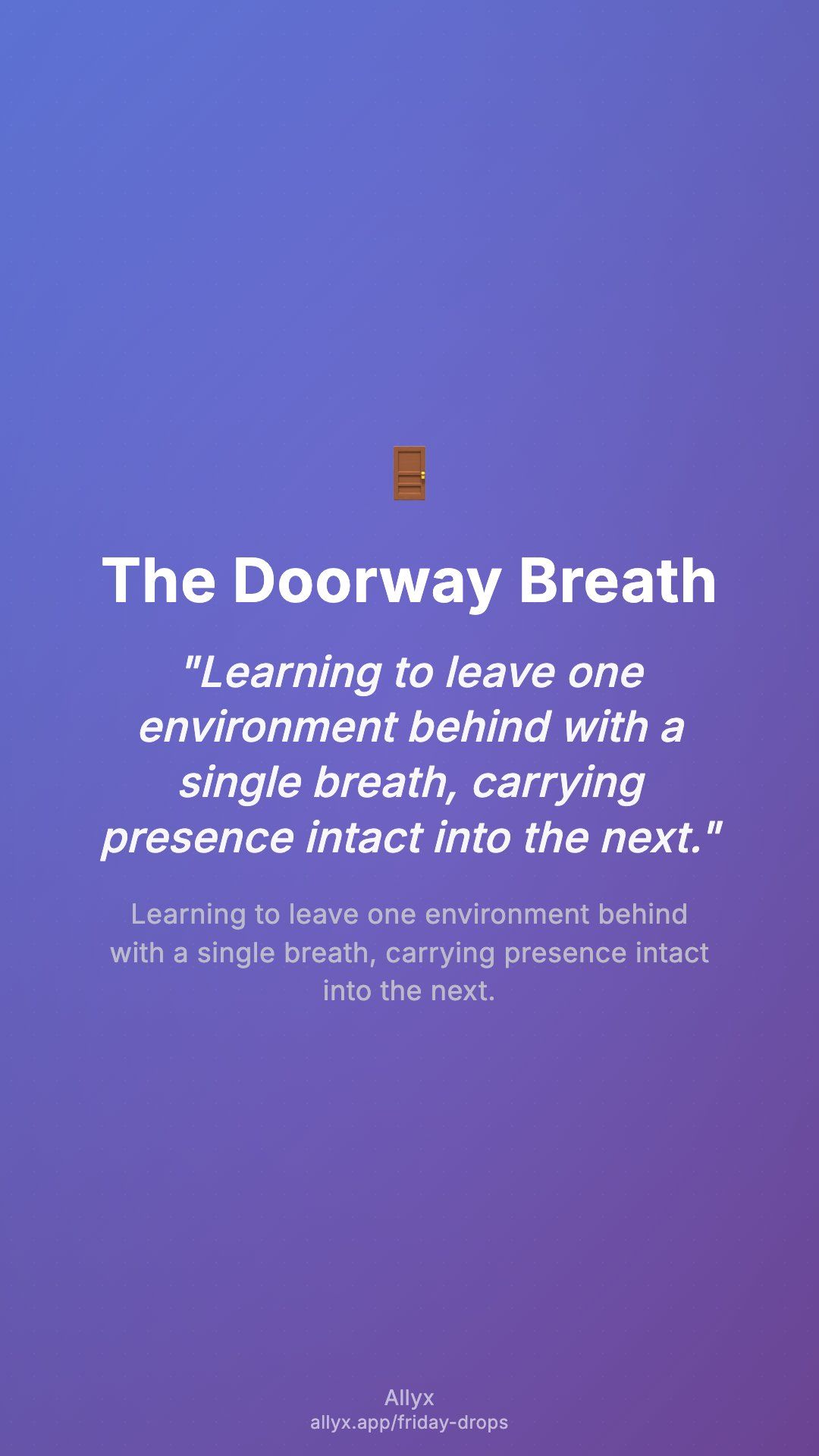 Shareable story card for The Doorway Breath