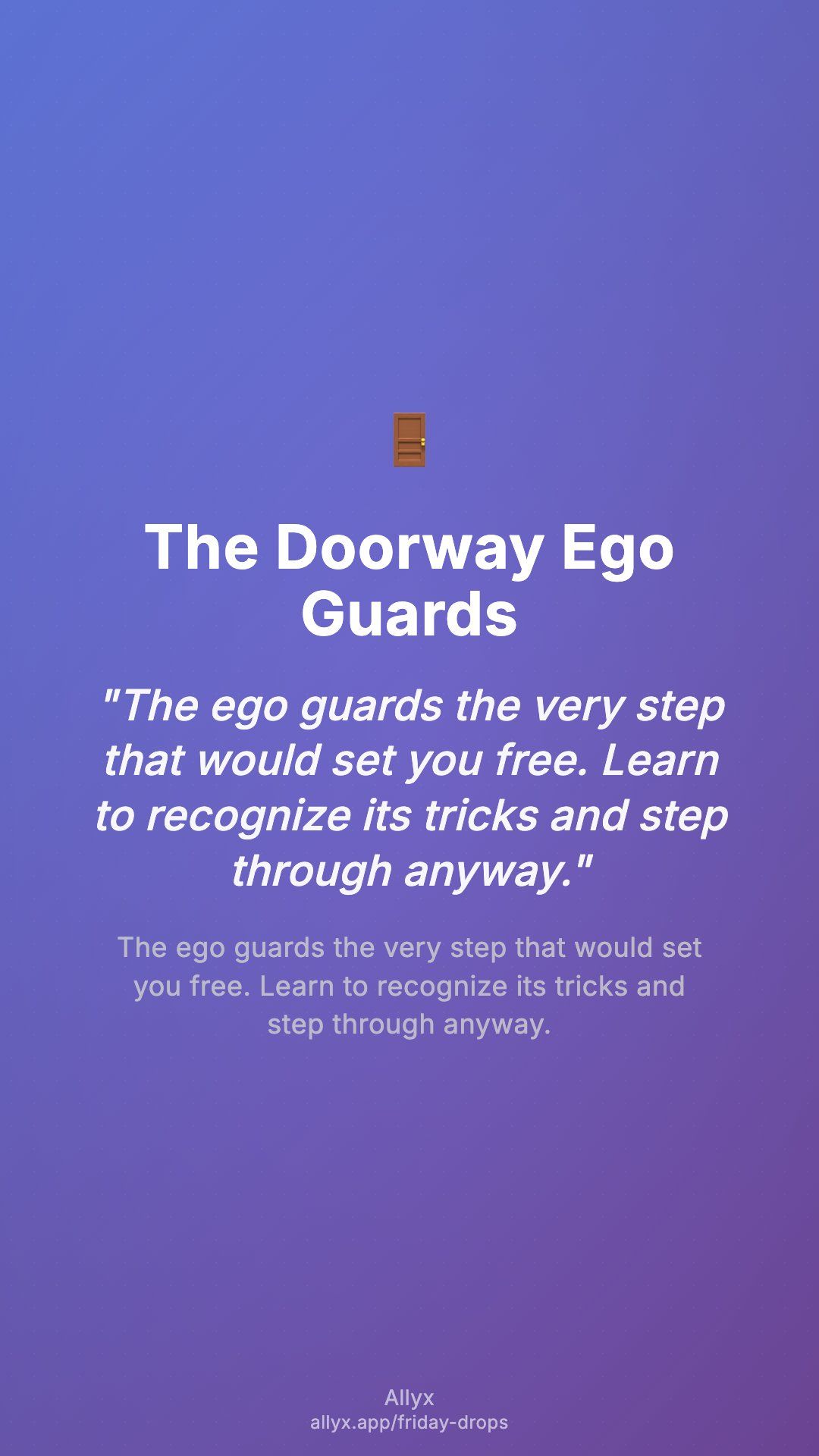 Shareable story card for The Doorway Ego Guards