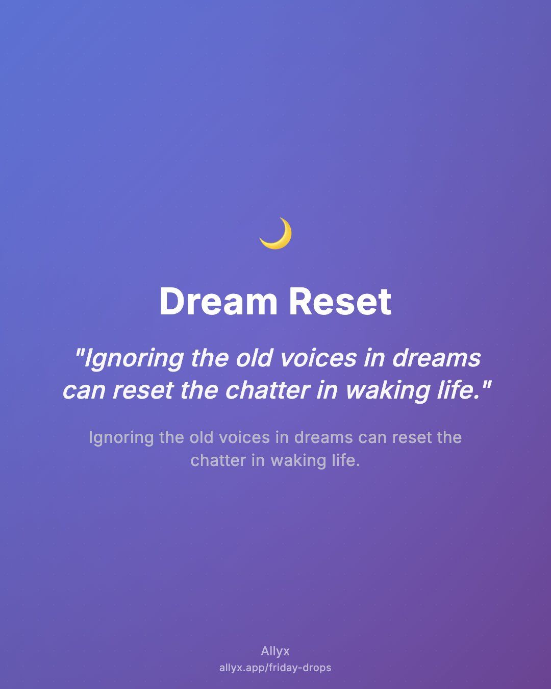 Shareable quote card for Dream Reset