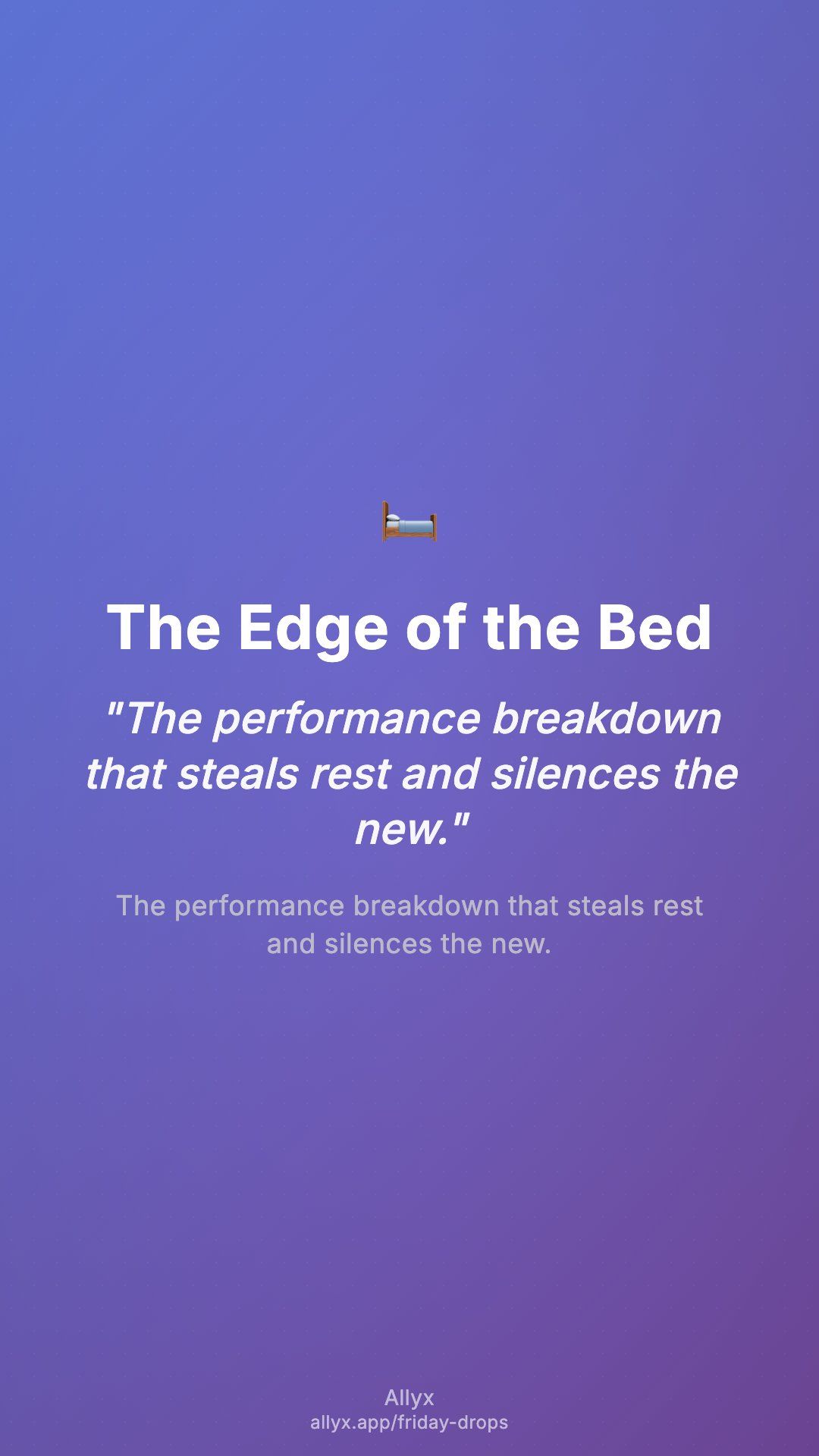 Shareable story card for The Edge of the Bed