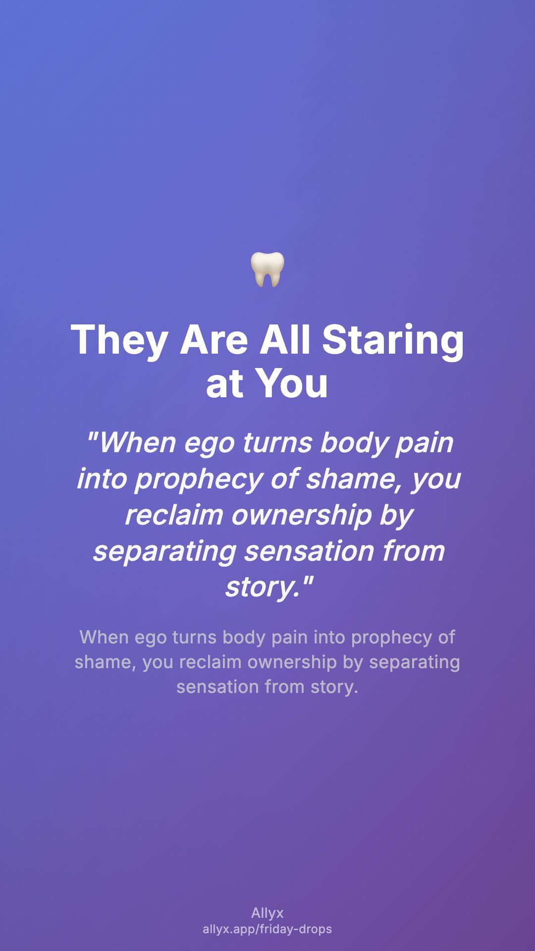 Shareable story card for They Are All Staring at You