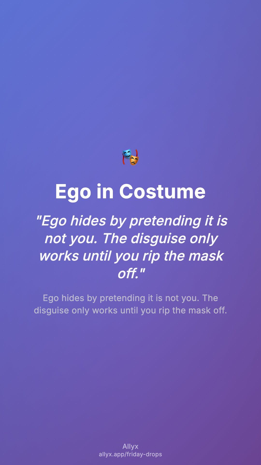 Shareable story card for Ego in Costume
