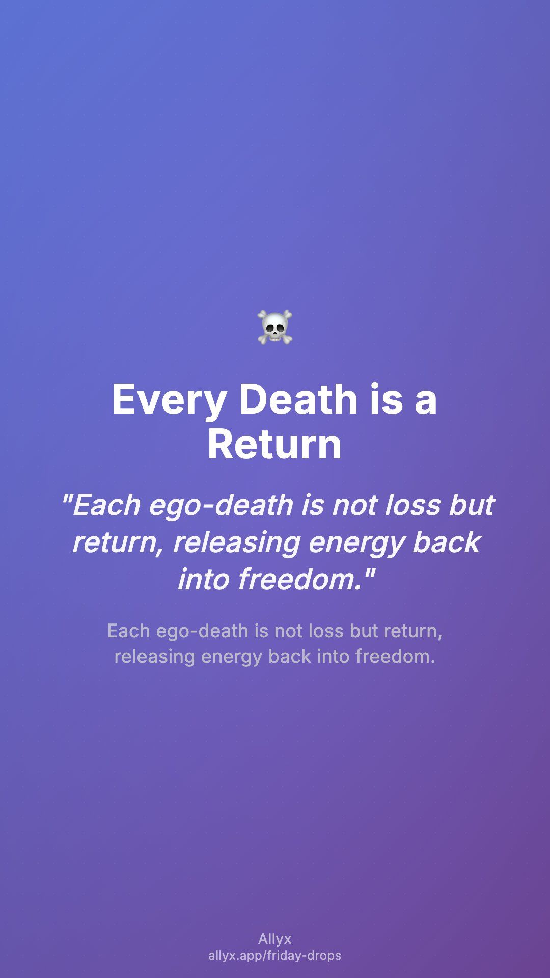 Shareable story card for Every Death is a Return