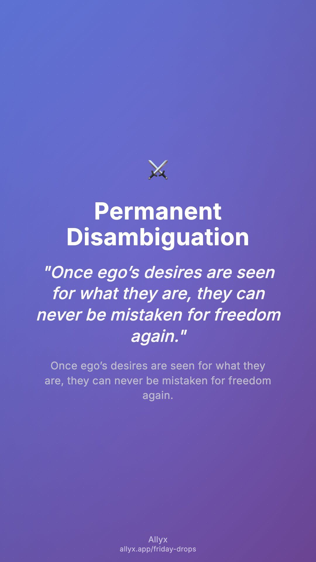 Shareable story card for Permanent Disambiguation
