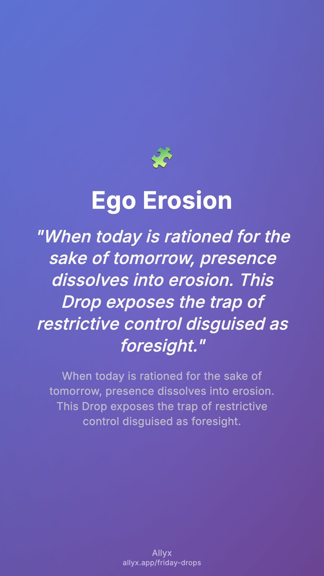 Shareable story card for Ego Erosion