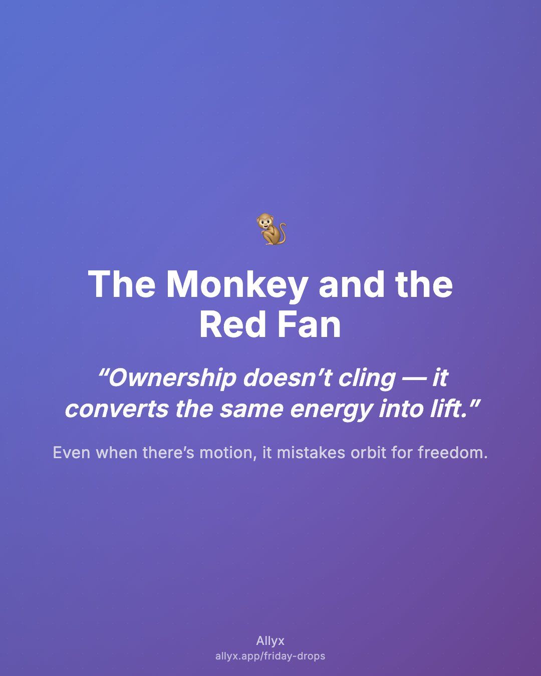 Shareable quote card for The Monkey and the Red Fan