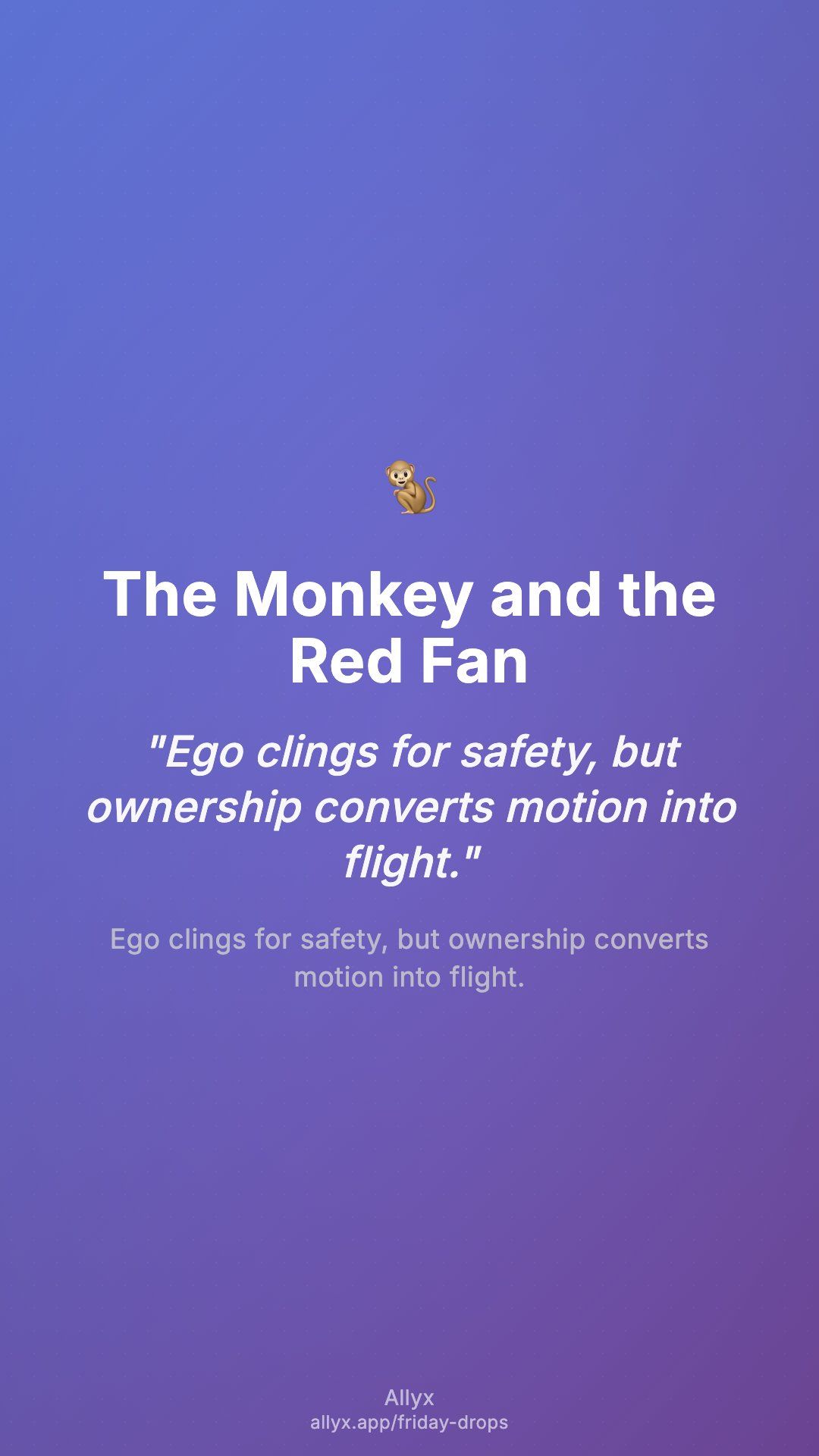 Shareable story card for The Monkey and the Red Fan