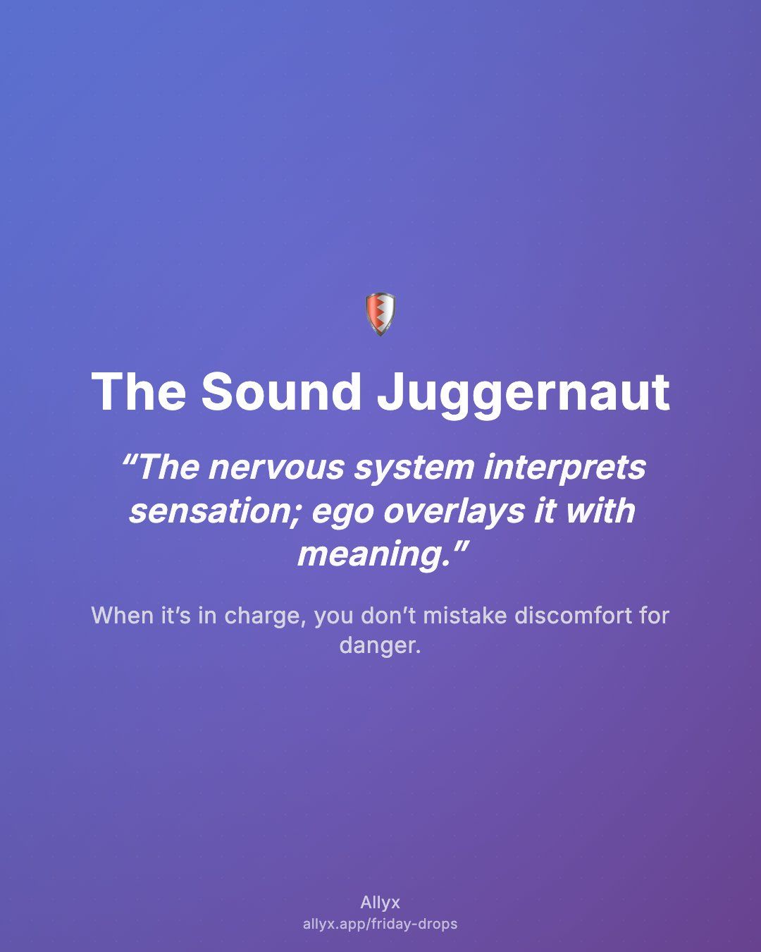 Shareable quote card for The Sound Juggernaut