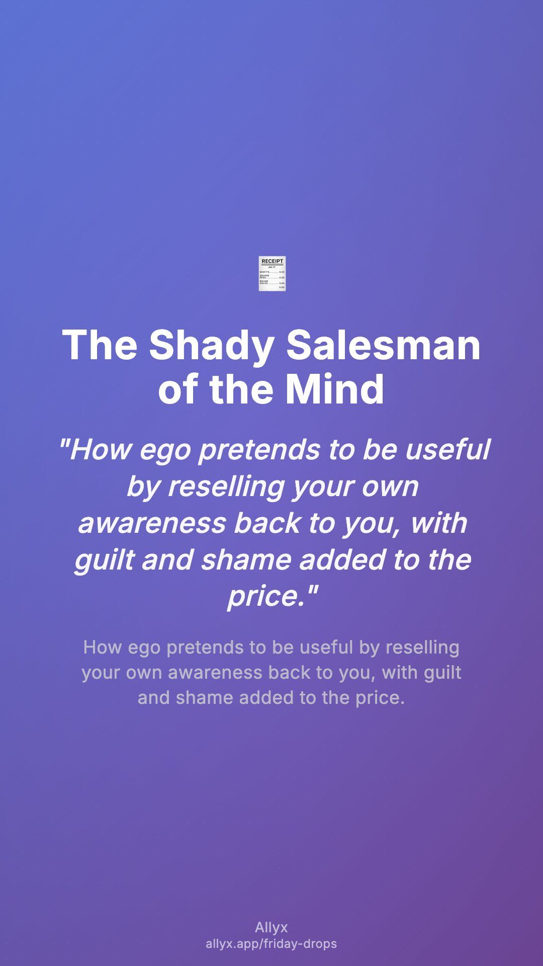 Shareable story card for The Shady Salesman of the Mind