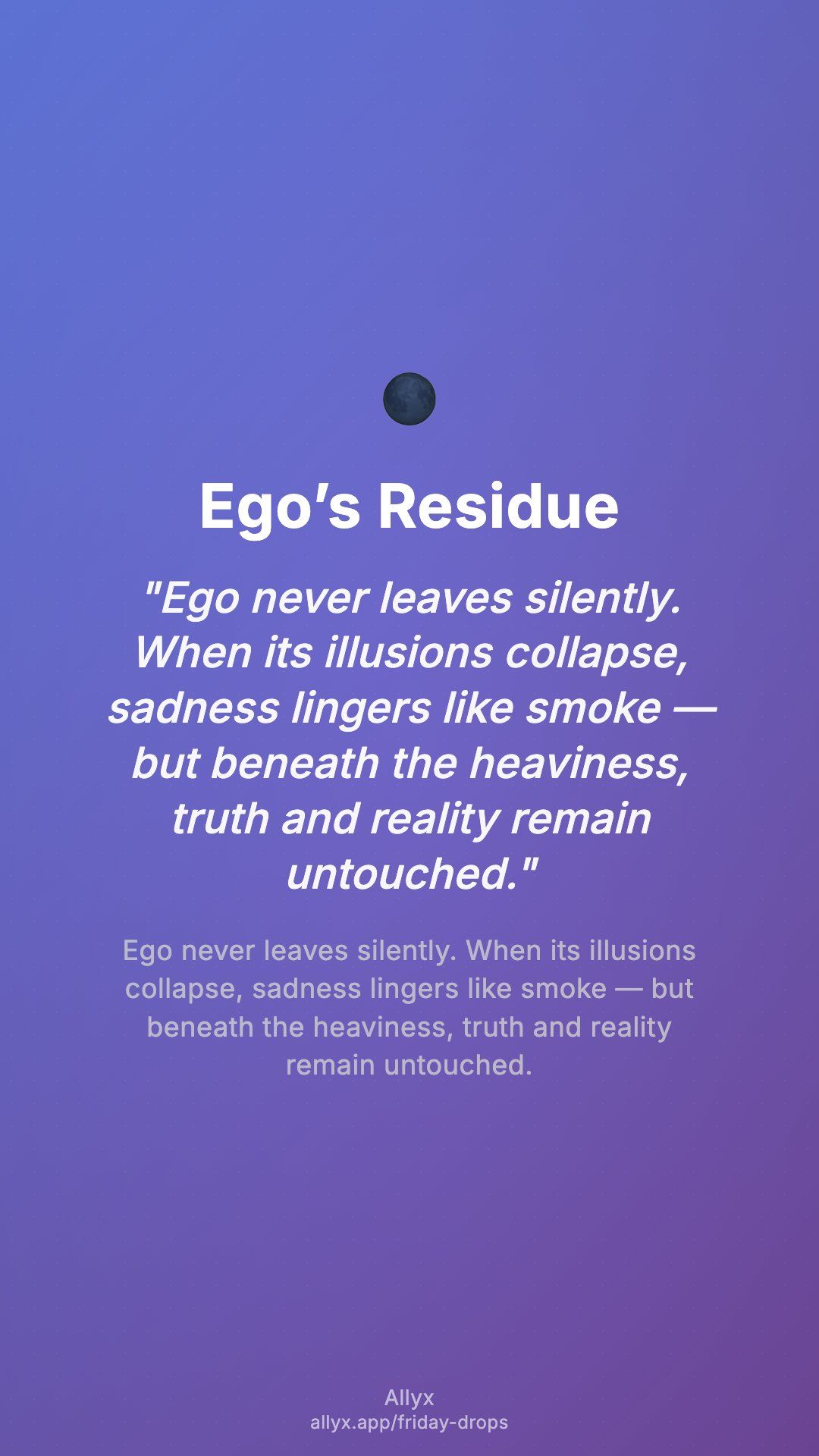 Shareable story card for Ego’s Residue